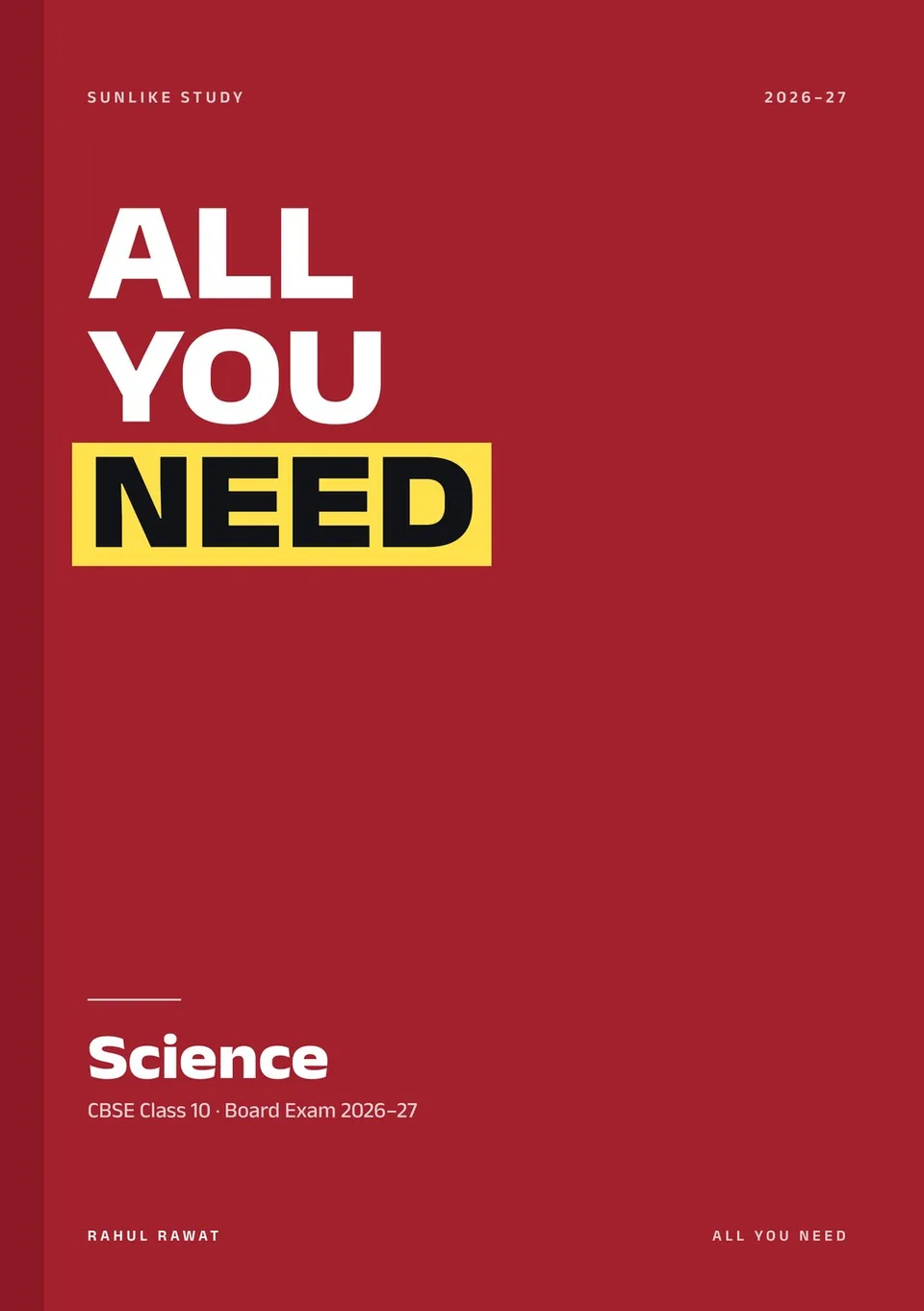 ALL YOU NEED Science book, front cover