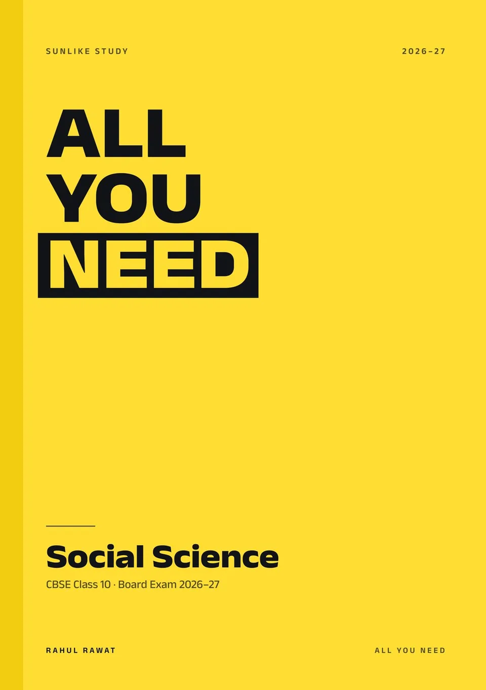 ALL YOU NEED Social Science book, front cover