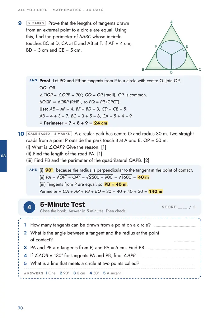 Maths: Tangents to a circle