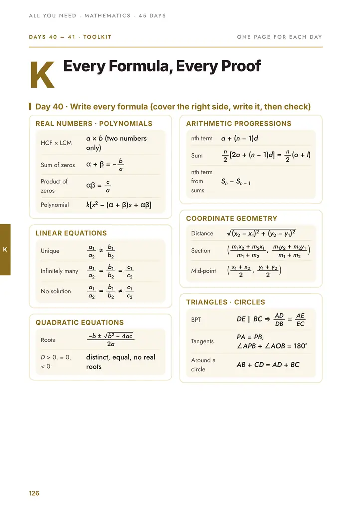 Maths: Every formula, every proof
