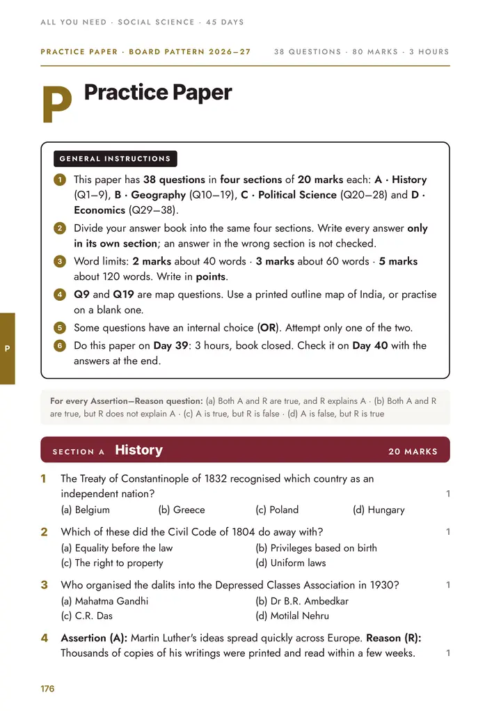 SST: Practice Paper with answers